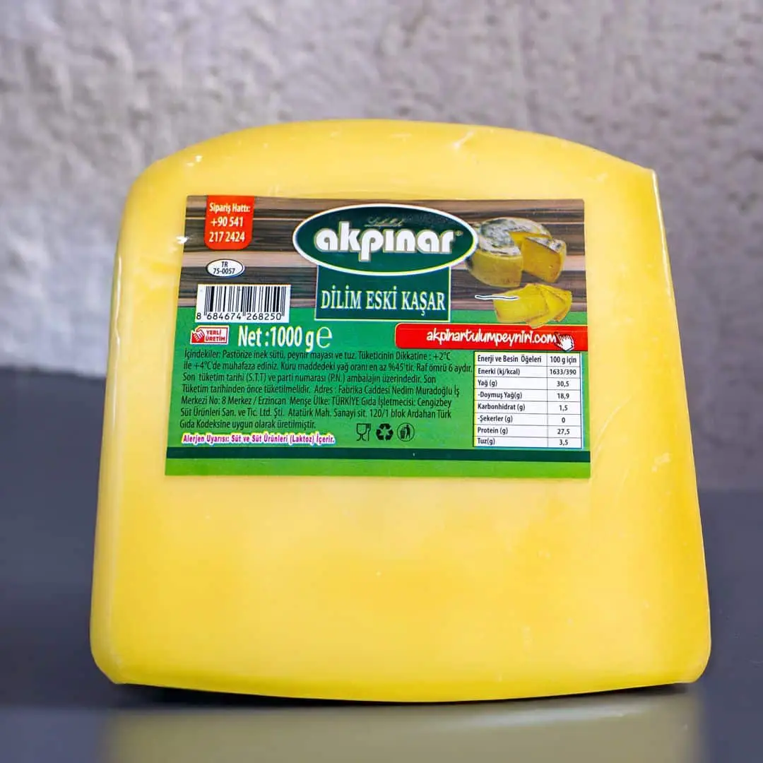 Dilim Eski Kaşar Peyniri 1000 Gr