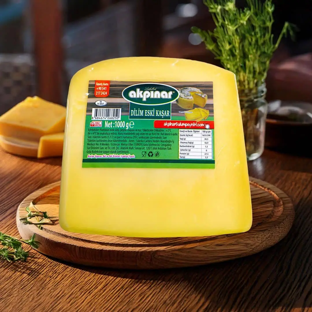 Dilim Eski Kaşar Peyniri 1000 Gr