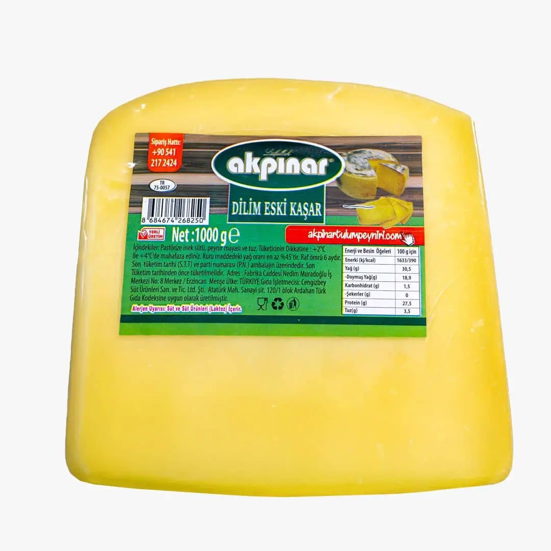 Dilim Eski Kaşar Peyniri 1000 Gr